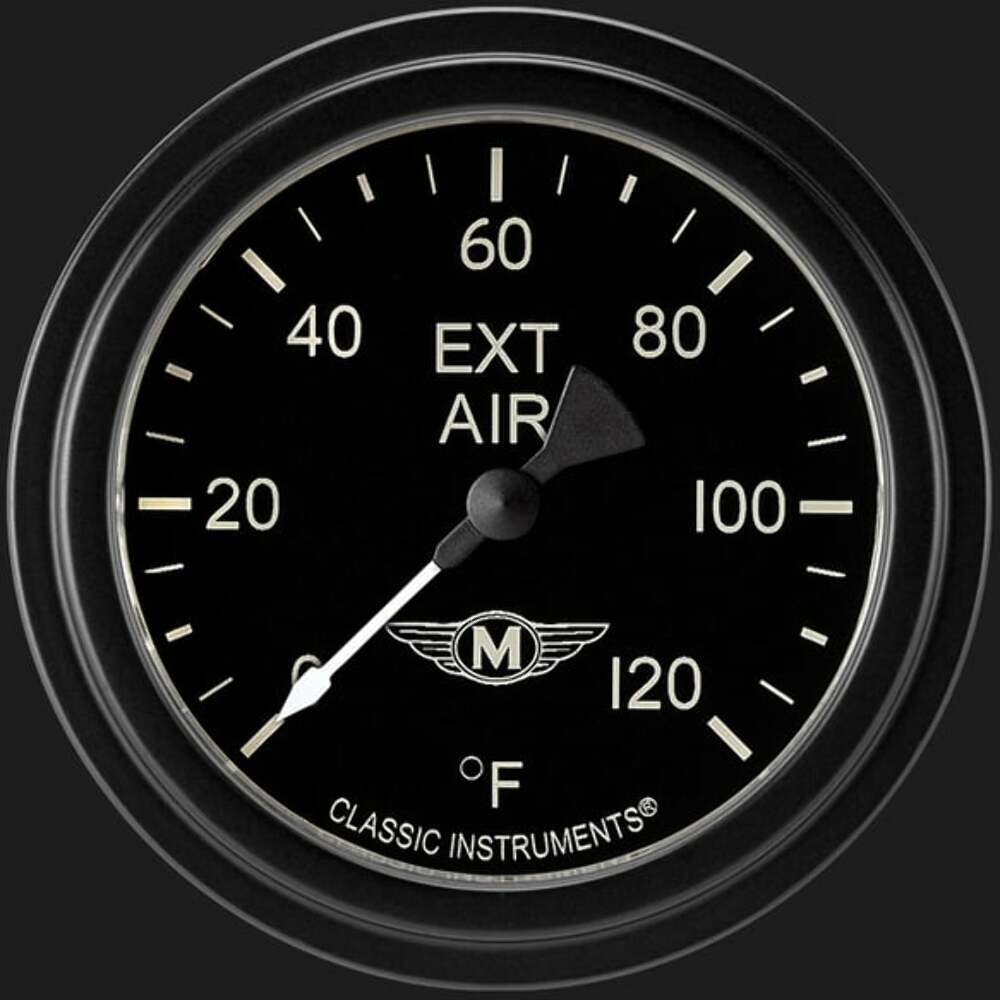 t Moal Bomber 2 5/8" Outside Air Temp Gauge MA399BLF Classic Instruments