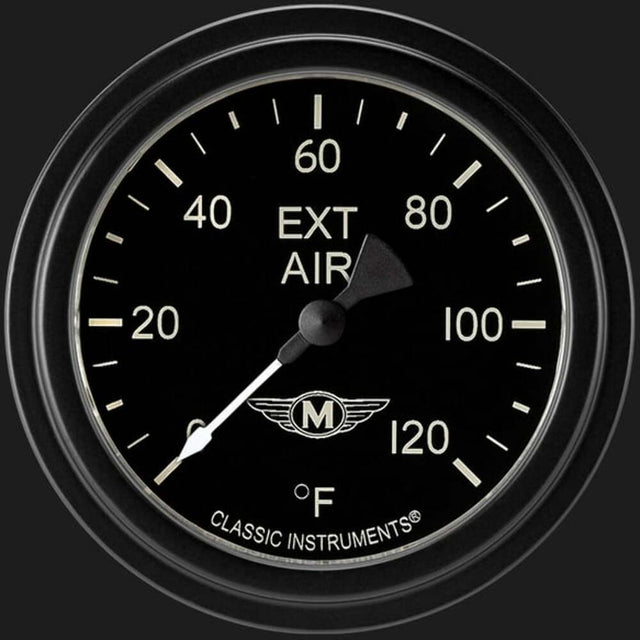t Moal Bomber 2 5/8" Outside Air Temp Gauge MA399BLF Classic Instruments