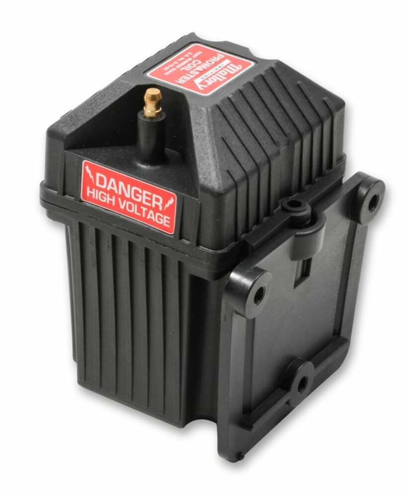 Mallory 29440 Ignition Coil Promaster Classic Series Coil 49k V With Mounting Br Mallory mallory-29440-ignition-coil-promaster-classic-series-coil-49k-v-with-mounting-br