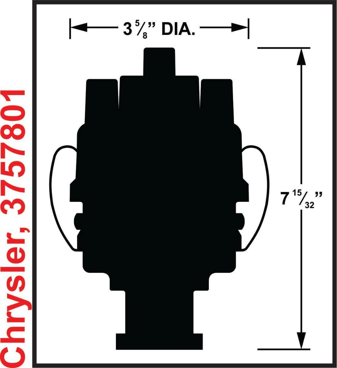 Ignition Distributor t Mallory 3757801 Mallory Unilite Distributor - Chrysler 413, 426, & 440 Engines Mallory mallory-3757801-mallory-unilite-distributor-chrysler-413-426-440-engin