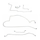 1964-1965 Ford Mustang Complete Brake Line Kit Manual Drums 6 Cylinder Steel MBLK04