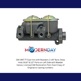 brake master cylinder for 1967-1977 Chevy Corvette drum brake power brake gm-1967-1977-gm-restoration-cast-iron-master-cylinder-mc309 MBM