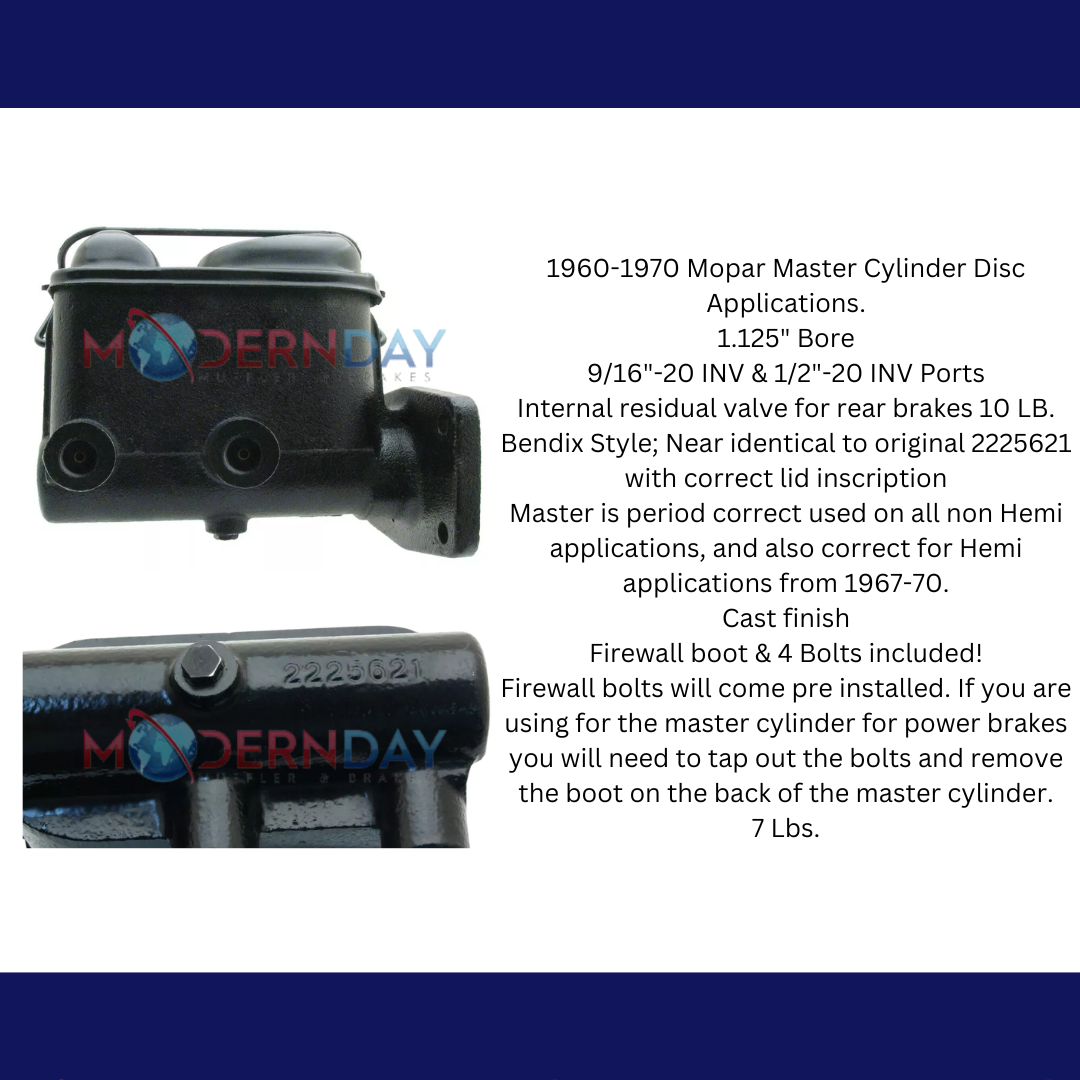 brake master cylinder for 1960-1970 power brake fits-1960-1970-mopar-master-cylinder-mc5621 MBM
