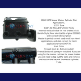 brake master cylinder for 1960-1970 power brake fits-1960-1970-mopar-master-cylinder-mc5621 MBM