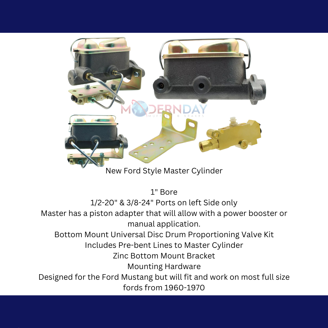 power brake booster and master cylinder kit for 1960-1970 Ford Mustang drum brake universal mck7161 MBM
