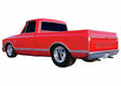 1967-1968 Chevrolet C10 Pickup; Molding Clips - Shortbed MCS68SB