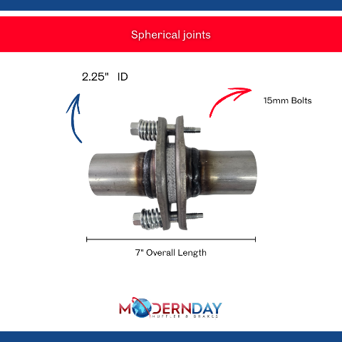 2.25" Inner Diameter Steel Exhaust Flange Repair Spherical Joint  MDSJ225