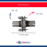2.5 in Inner Diameter Steel Exhaust Flange Repair Spherical Joint