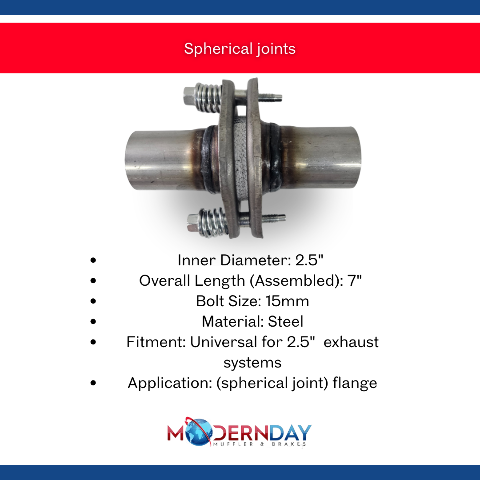 2.5 in Inner Diameter Steel Exhaust Flange Repair Spherical Joint