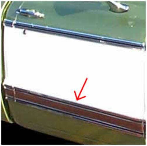Fits 1969-1972 Chevrolet Blazer; Door Molding - Lower - Black MFB60RH