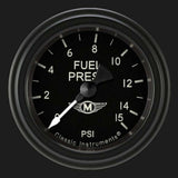 Moal Bomber 2 1/8" Fuel Pressure Gauge, 15 psi MA145BLF