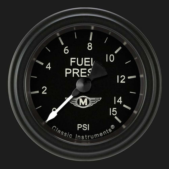Moal Bomber 2 1/8" Fuel Pressure Gauge, 15 psi MA145BLF