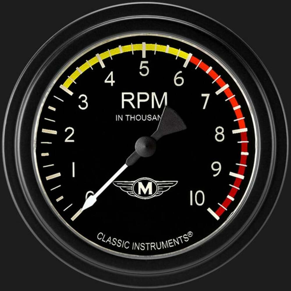 Classic Instruments Moal Bomber 2 5/8" Tachometer MA383BLF