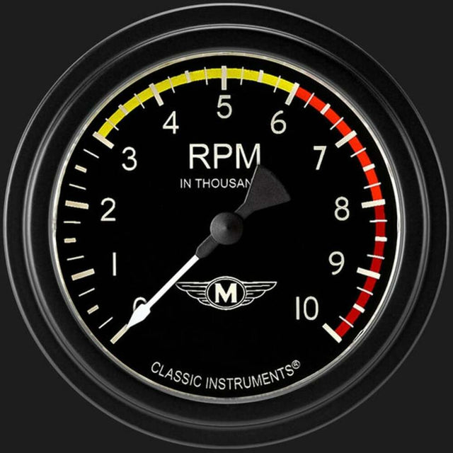 Classic Instruments Moal Bomber 2 5/8" Tachometer MA383BLF
