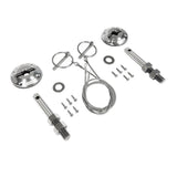 Modern Hood Pin Kit aluminum/SS fits Ford Mustang 15-19 Drake -FR3Z-6316892-LM muscle car stainless steel