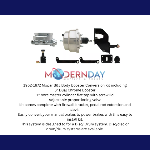power brake booster and master cylinder kit for 1962-1972 Dodge Challenger steel black aluminum chrome mp-313 MBM