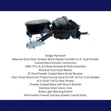 power brake booster and master cylinder kit for 1962-1974 Dodge stainless steel steel black aluminum fits-1962-1974-mopar-a-b-e-body-oval-master-cylinder-w-8-dual-booster-mp-40 MBM