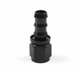 Mr. Gasket 10 AN straight push on hose ends black BL aluminum 200110