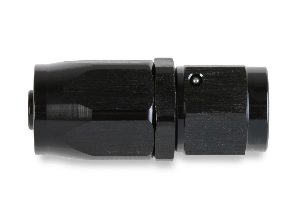 Mr. Gasket 10 AN straight swivel hose end black BL aluminum stainless steel 220110