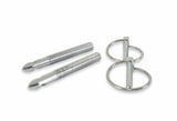 Mr. Gasket hood and deck pinning kits with screw on scuff plates chrome polished steel 1017