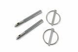 Mr. Gasket hood and deck pinning kits with screw on scuff plates chrome polished steel 1017
