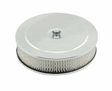 Mr. Gasket air cleaner 9 inch diameter x 2 3/4 inch tall ... carburetor chrome steel 1487