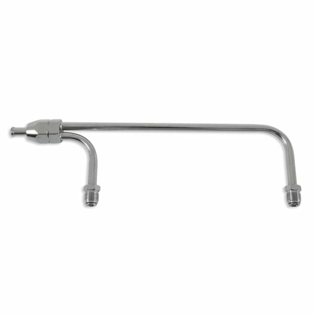Mr. Gasket fuel line 3/8 inch dual inlet chrome carburetor copper 1551