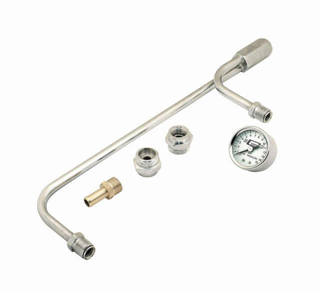 t Mr. Gasket 1559 Mr. Gasket Fuel Line Kit with Gauge & Fittings - Chrome Mr. Gasket