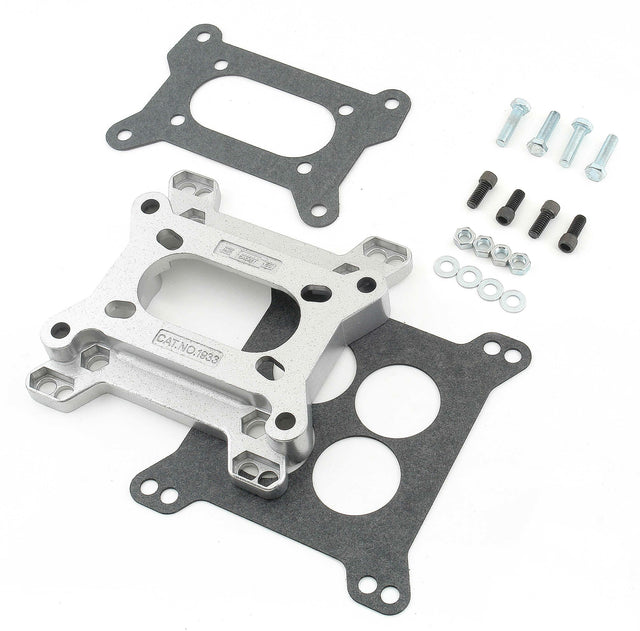 Mr. Gasket carb adapter kit 4 barrel to 4 bolt 2 barrel SBC Chevy carburetor aluminum 1933