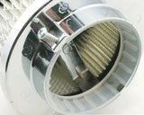 Mr. Gasket round steel 4 air cleaner assembly fits 1/2 barrel carburetors chrome 4354