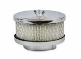 Mr. Gasket round steel 4 air cleaner assembly fits 1/2 barrel carburetors chrome 4354