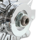 Mr. Gasket chrome alternator late GM delco 80 amp 5122