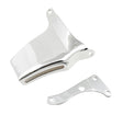 Mr. Gasket alternator brackets chrome fits 1969 1975 chevrolet small block with long water pump SBC Chevy polished steel 5171