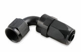 Mr. Gasket 6 AN 90 degree swivel hose end black BL aluminum stainless steel 229006