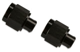 Mr. Gasket 6 AN caps (2) black BL aluminum 492906
