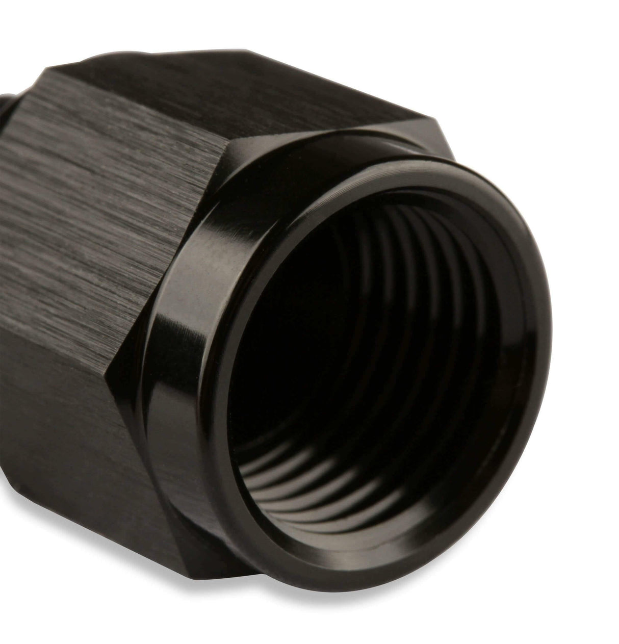 Mr. Gasket 6 AN caps (2) black BL aluminum 492906