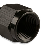 Mr. Gasket 6 AN caps (2) black BL aluminum 492906