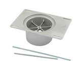 Mr. Gasket street scoop conversion kit converts street scoop from dual 4 barrel to single 4 barrel carburetor polished aluminum 6653