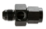 Mr. Gasket 6AN male 6AN female fuel pressure gaugeadapter w/ 1/8'' NPT BL black aluminum 400199