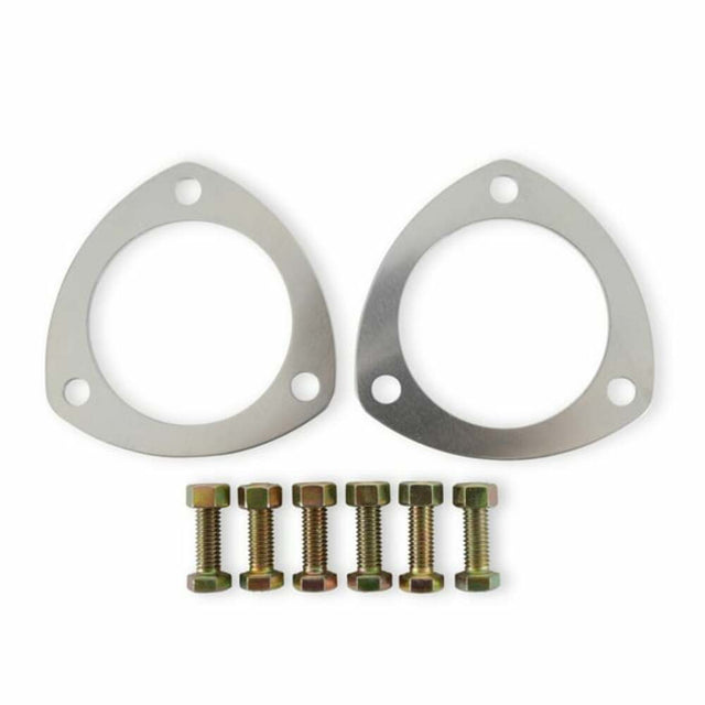 Mr. Gasket 3 aluminum exhaust collector flange gasket set with bolts 7421G