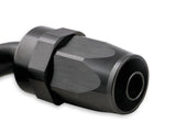 Mr. Gasket 8 AN 90 degree swivel hose end black BL aluminum stainless steel 229008