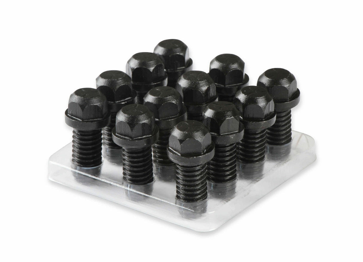 Mr. Gasket small block Chevy chrysler pontiac 3/8 16 header exhaust bolts SBC black steel 915