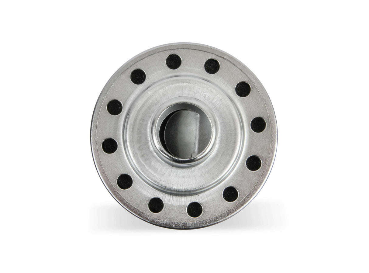 Mr. Gasket breather/oil filler cap push in valve cover breather fits SBC Chevy chrome polished steel 9810