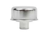 Mr. Gasket breather/oil filler cap push in valve cover breather fits SBC Chevy chrome polished steel 9810