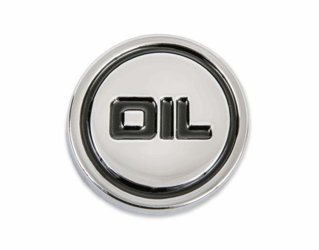 Mr. Gasket oil filler cap plug 22 inch diameter chrome steel 9815