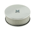 Mr. Gasket air cleaner 6 1/2 inch diameter, 2 7/16 inch tall chrome carburetor 6-1/2 inch diameter steel 1485