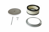 Mr. Gasket air cleaner 6 1/2 inch diameter, 2 7/16 inch tall chrome carburetor 6-1/2 inch diameter steel 1485