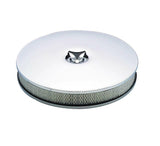 Mr. Gasket air cleaner low mount chrome steel 4338
