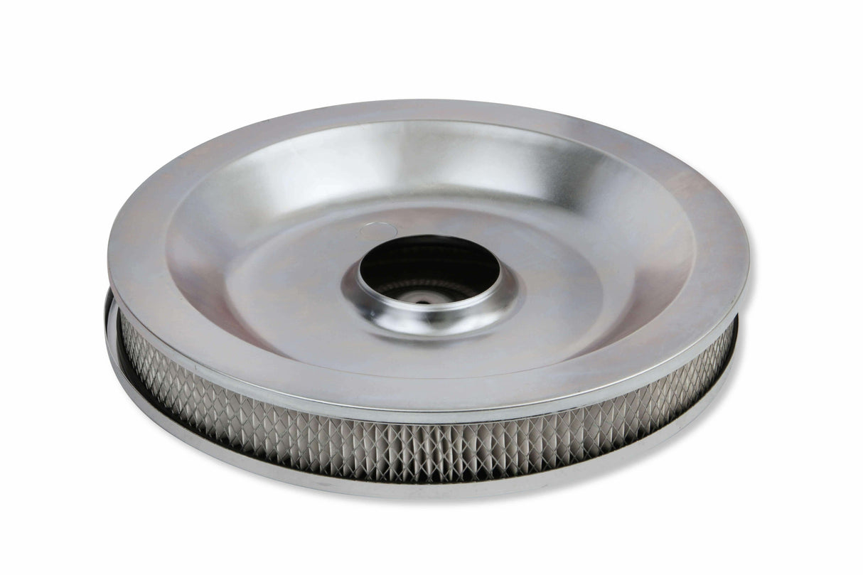 Mr. Gasket air cleaner low mount chrome steel 4338