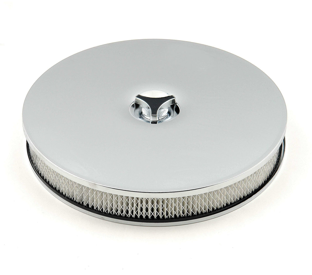 Mr. Gasket air cleaner low mount chrome 14 inch diameter steel 4339